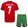 Officiële Voetbalshirt + Korte Broek Portugal Ronaldo 7 Thuis EK 2024 - Kids